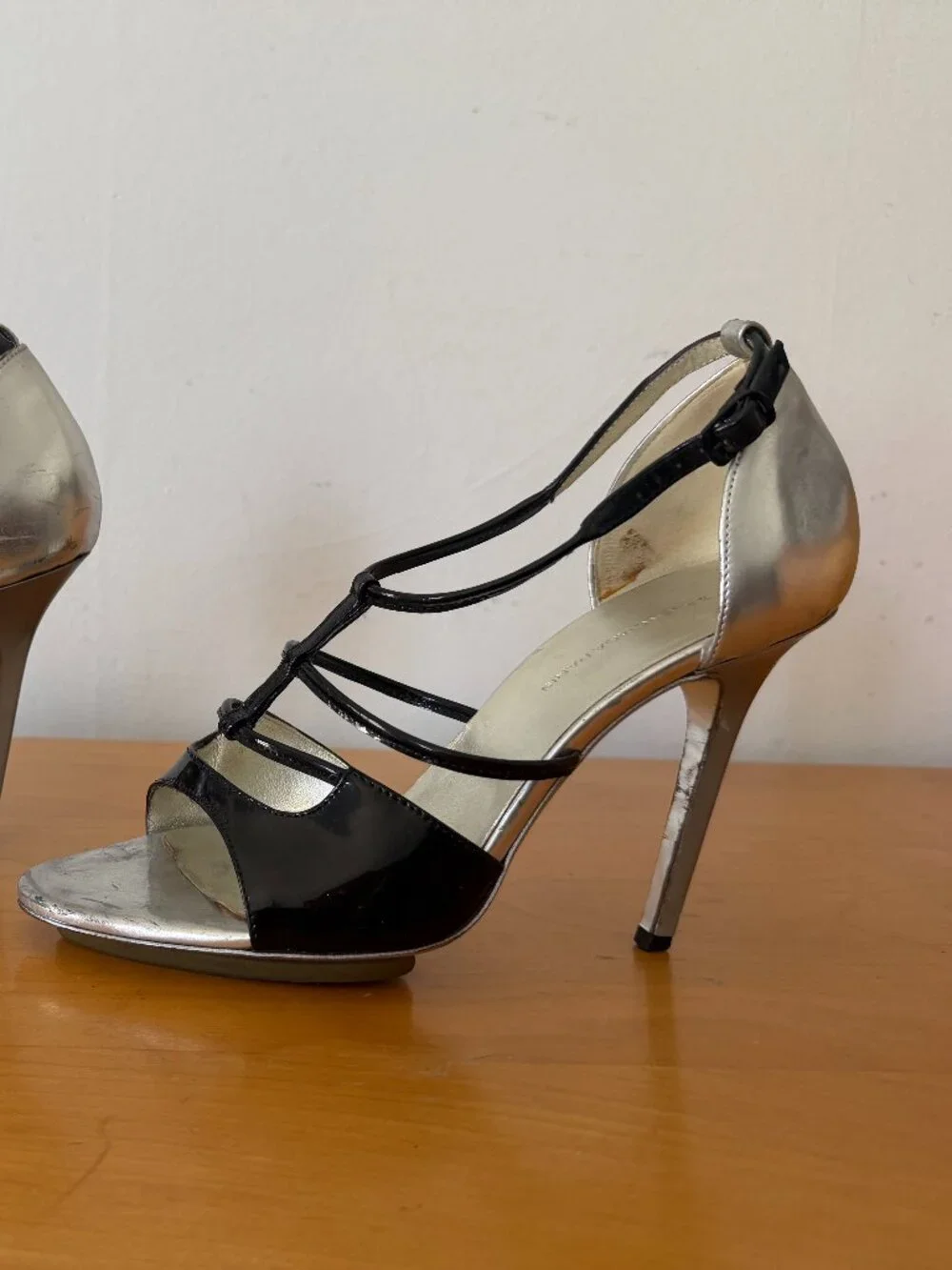 Balenciaga Patent leather T strap heels.   Size EU 37